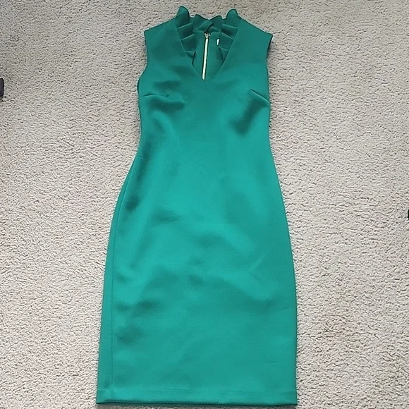 Calvin Klein | Dresses | Calvin Klein Green Sleeveless Dress Size 2 |  Poshmark
